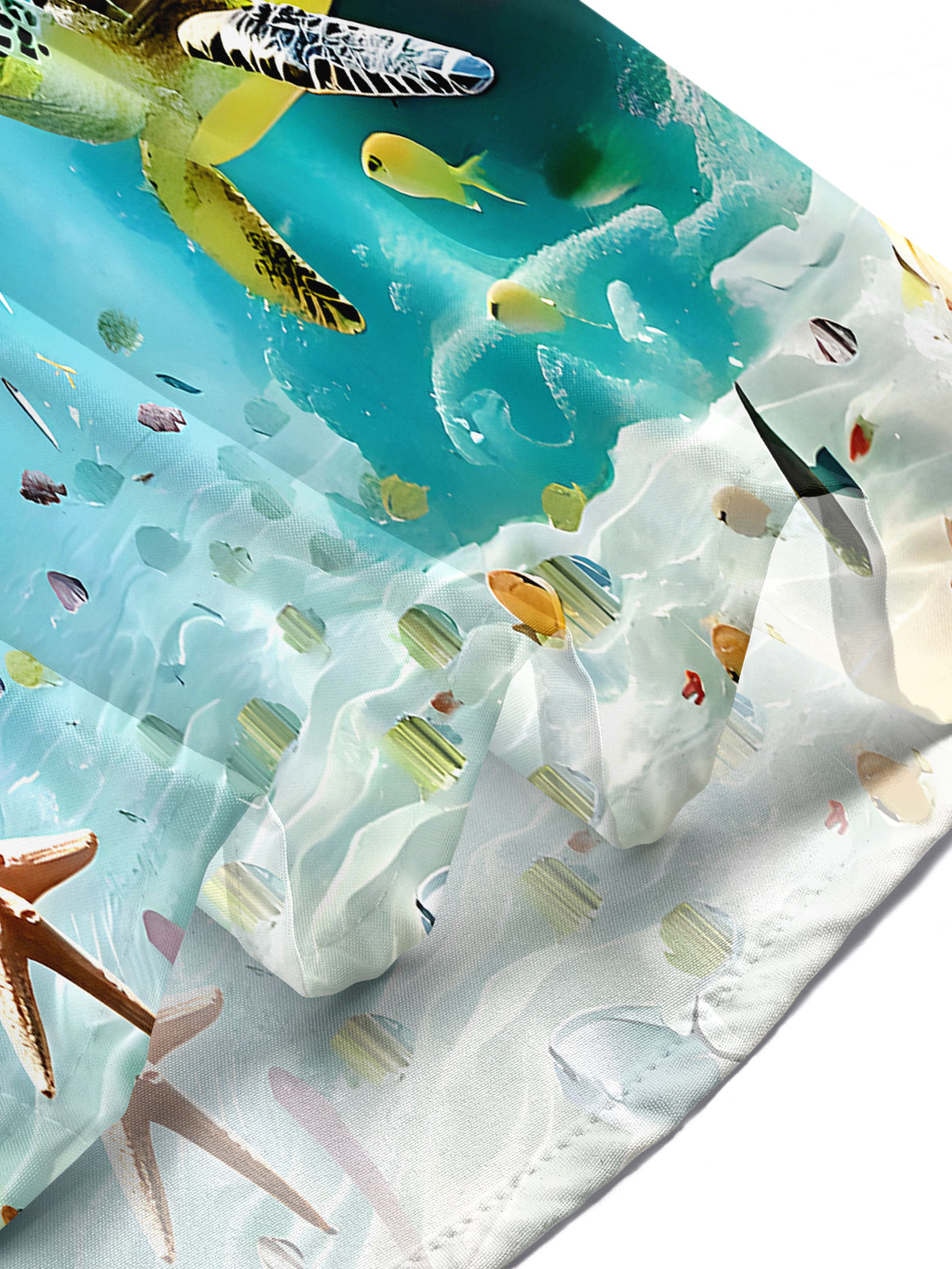 Hawaiian Turtle Coconut Tree Men's Pocket Short Sleeve Shirts