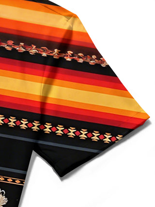 men's vintage style shirt close-up short sleeve