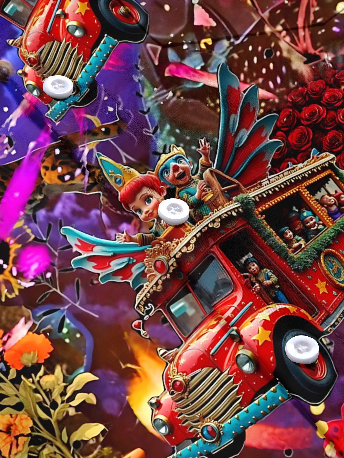 Car Art Print Men's Pocket Short Sleeve Shirts