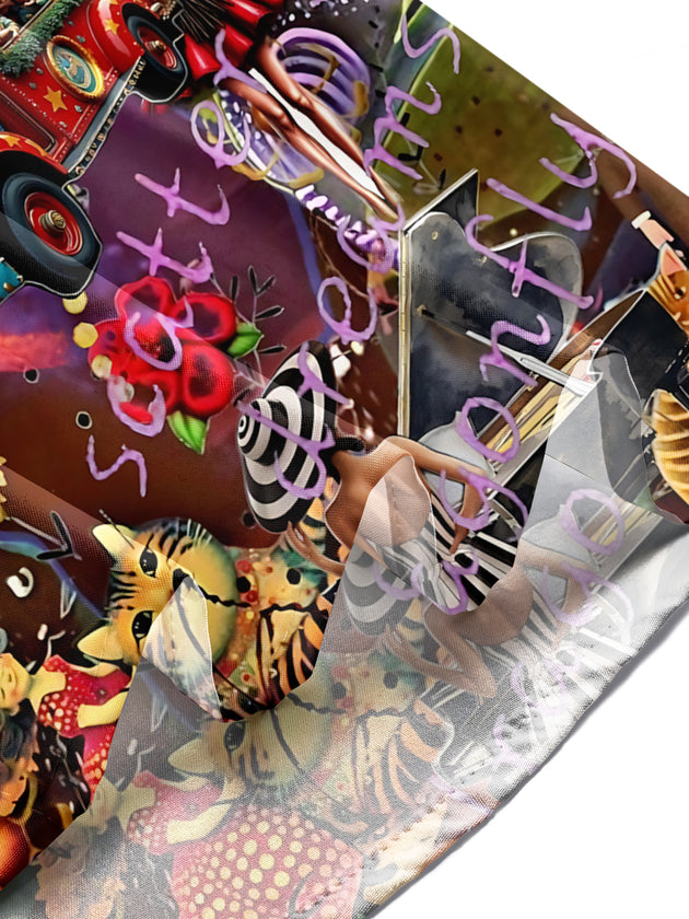 men's art print shirt summer vacation