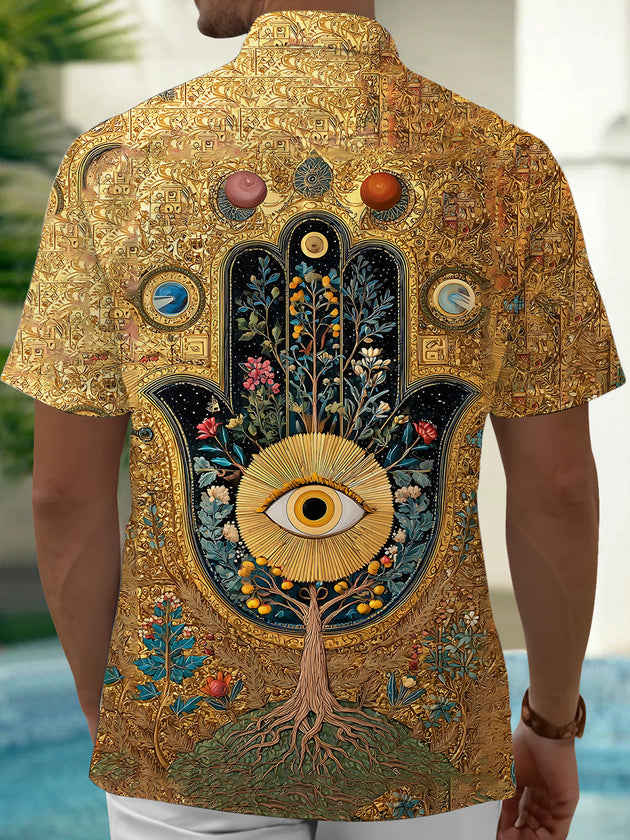 men's retro style shirt back view
