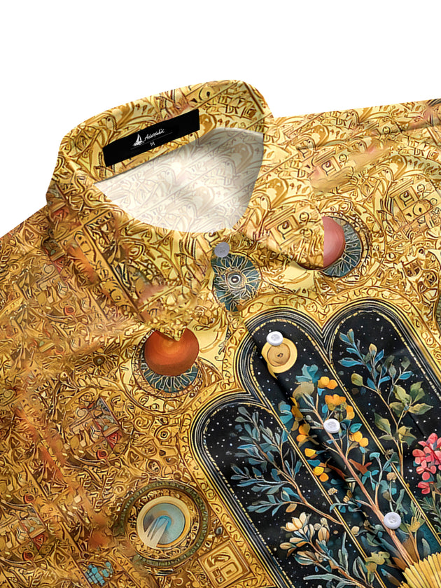 men's classic print shirt side view