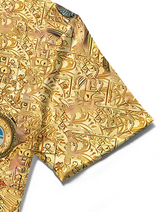 men's vintage style shirt close-up short sleeve