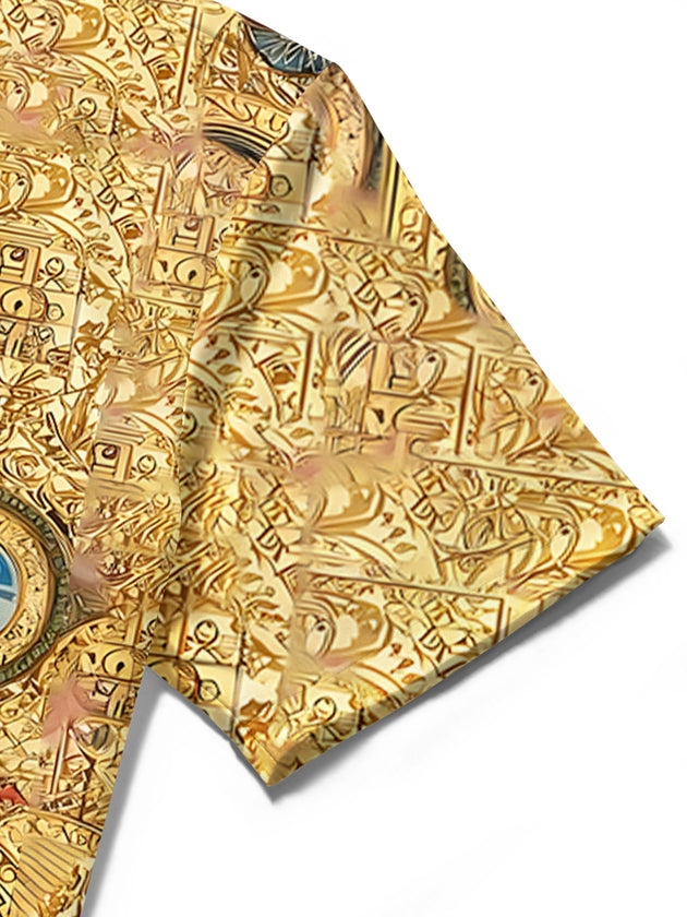 men's vintage style shirt close-up short sleeve