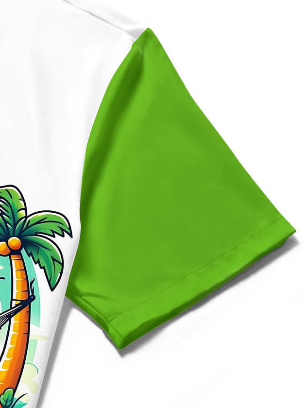 men's Hawaiian shirt close-up short sleeve