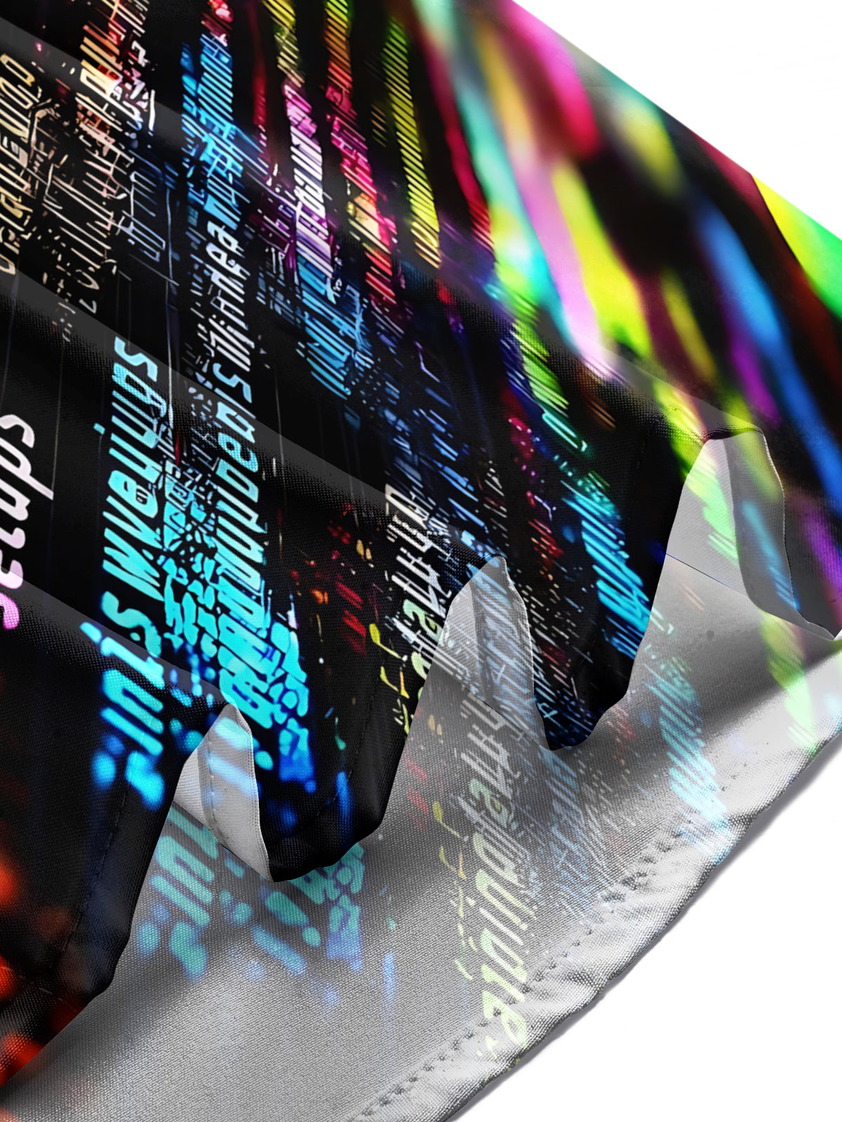 Colorful Code Print Men's Pocket Short Sleeve Shirts