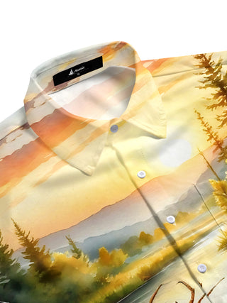 men's short sleeve shirt side view