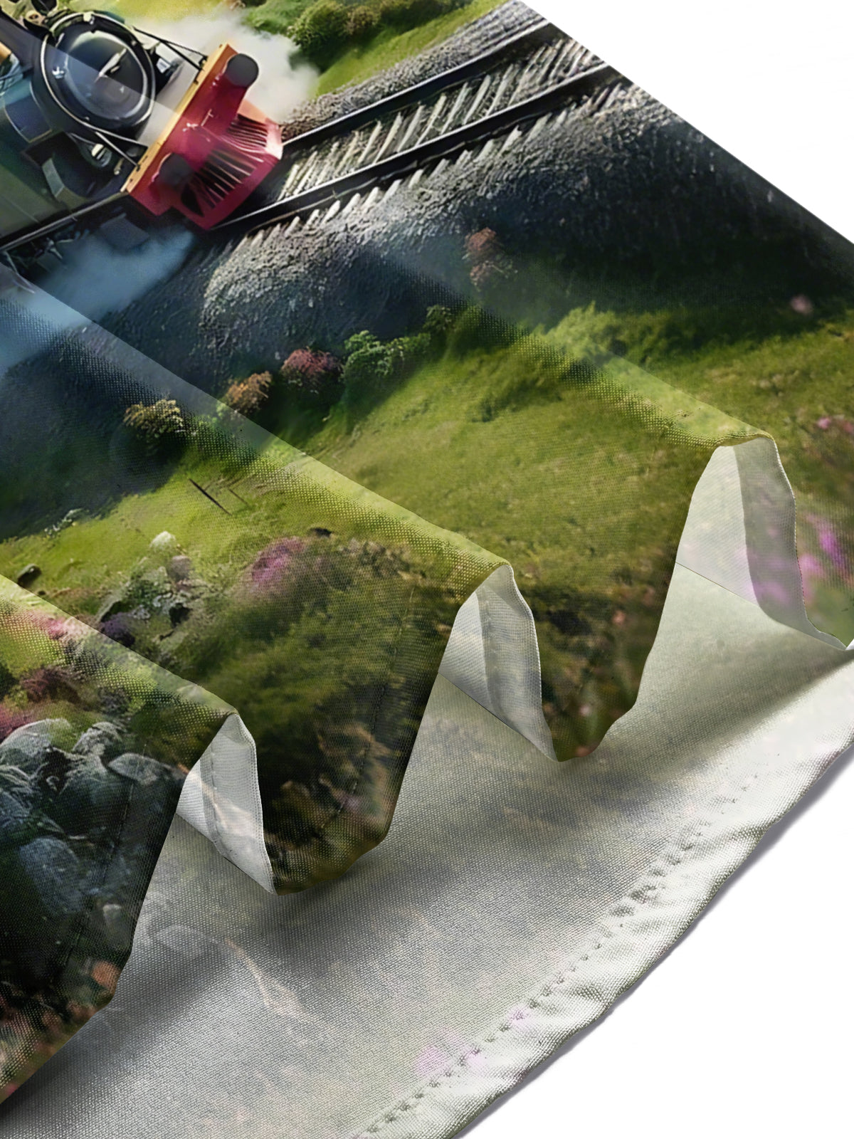 Train Print Men's Pocket Short Sleeve Shirts