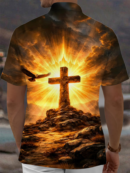 men's patriotic shirt back view