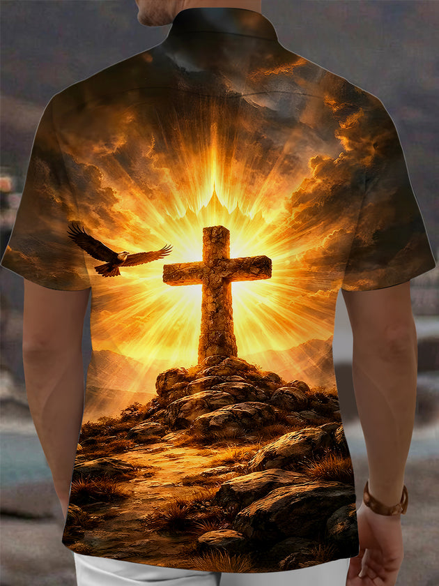men's patriotic shirt back view