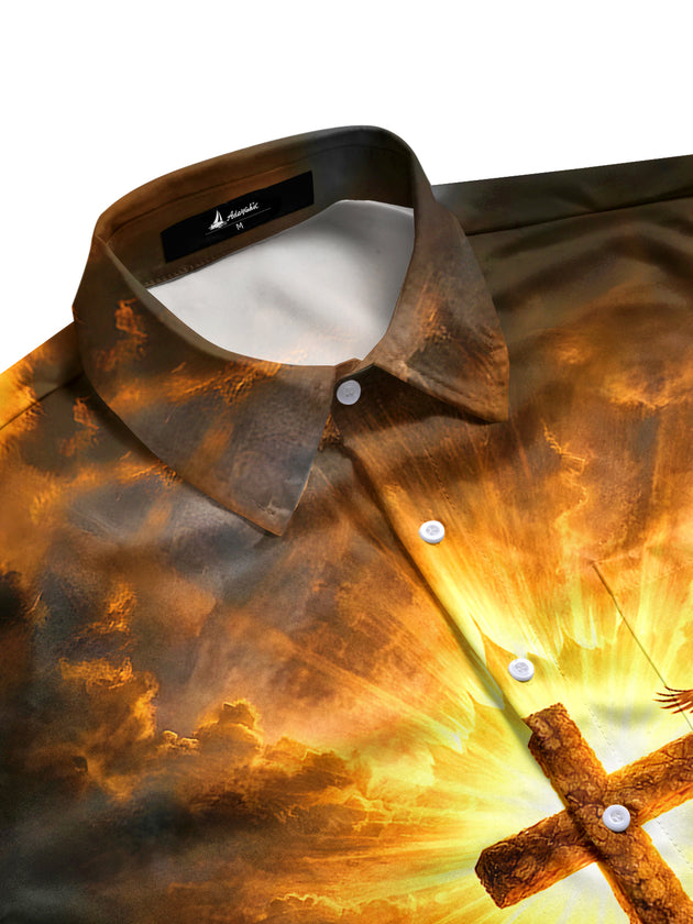 men's American eagle shirt side view