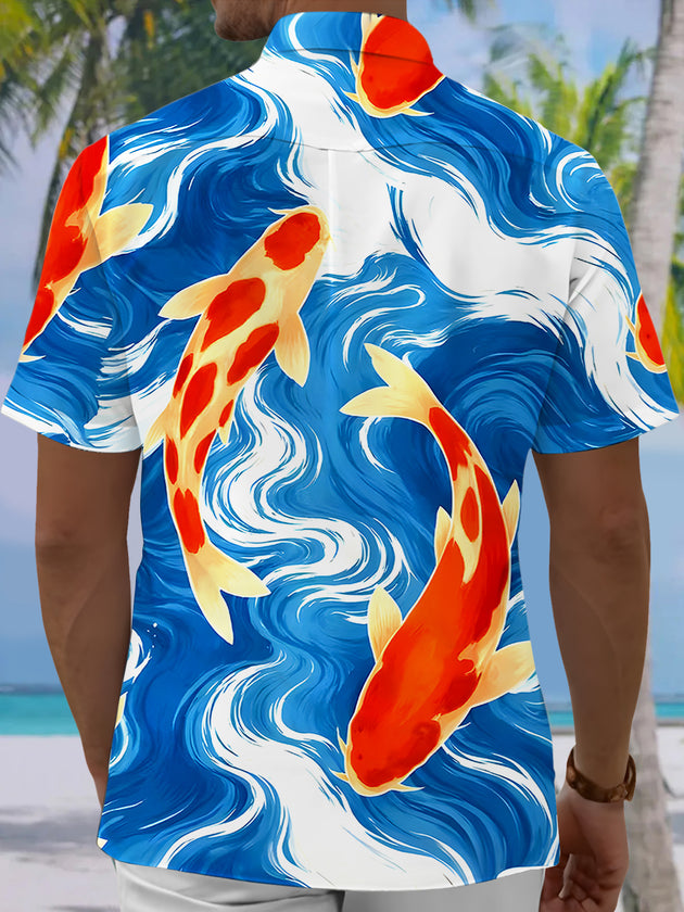 men's aloha shirt back view