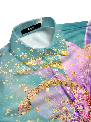 men's botanical shirt side view