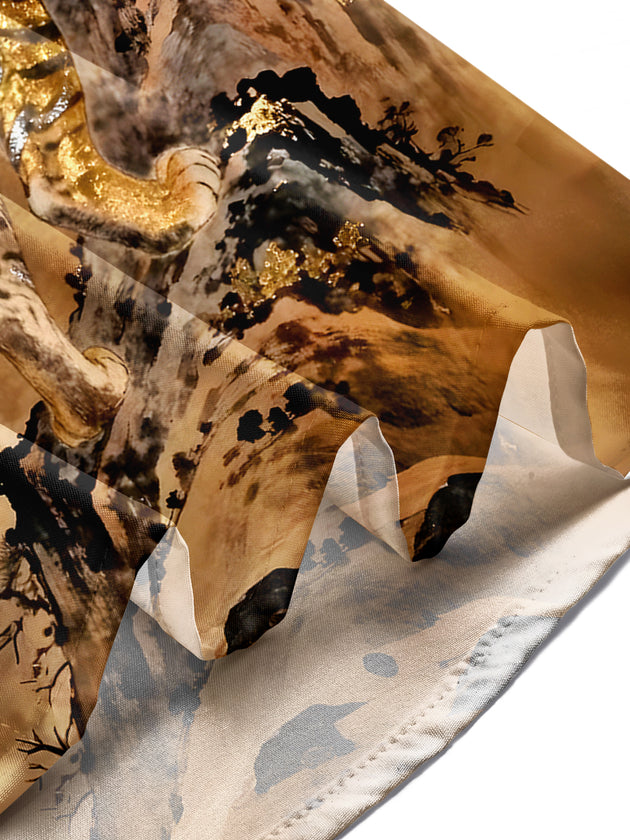 men's tiger print shirt summer vacation