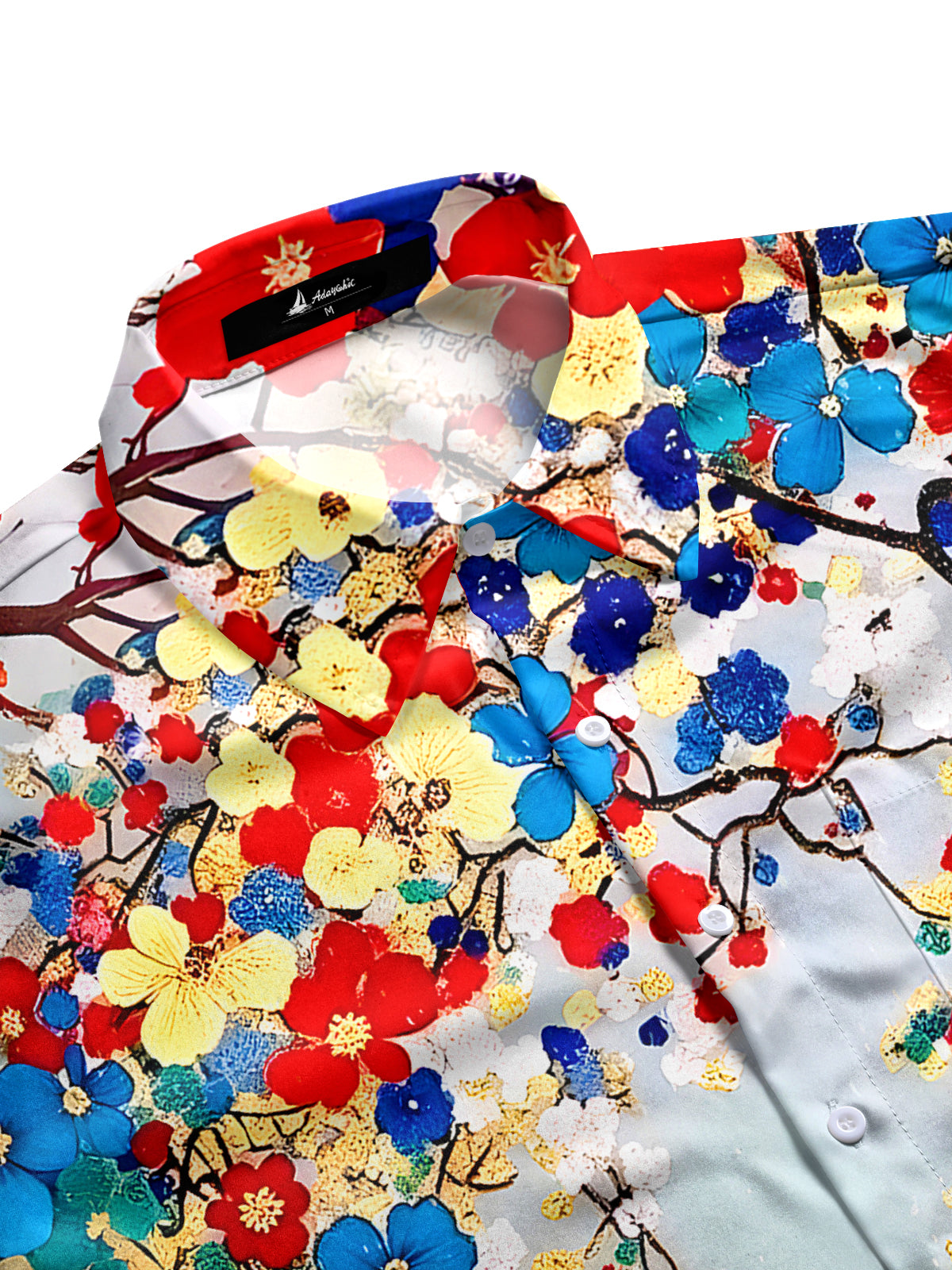 Floral Men's Pocket Short Sleeve Shirts