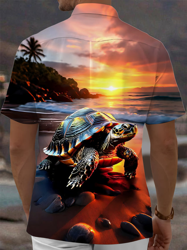 men's aloha shirt back view