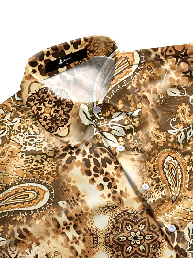 men's classic print shirt side view
