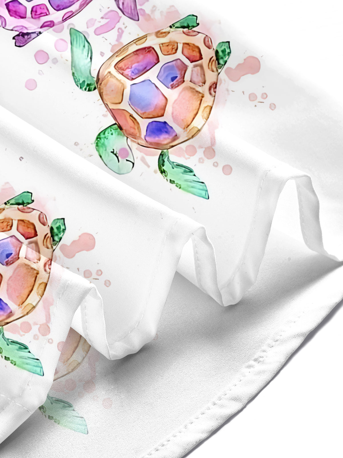 Turtle Print Men's Pocket Short Sleeve Shirts