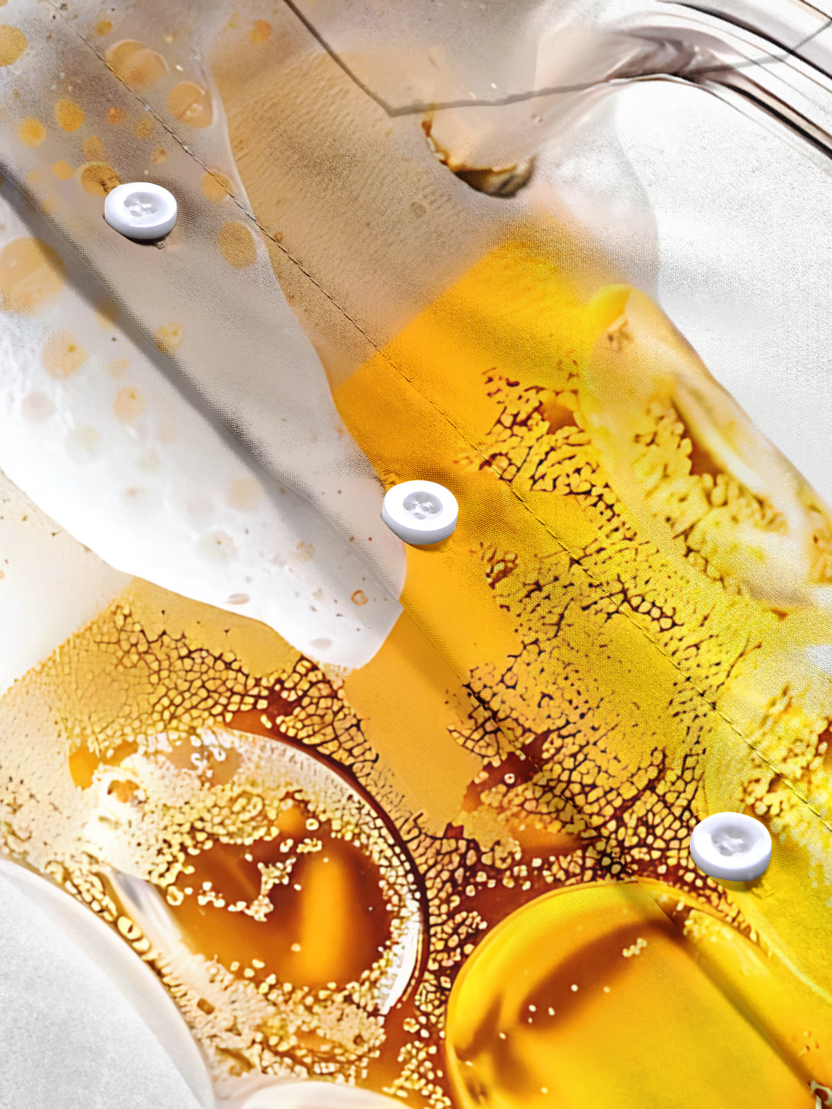 Beer Print Men's Pocket Short Sleeve Shirts