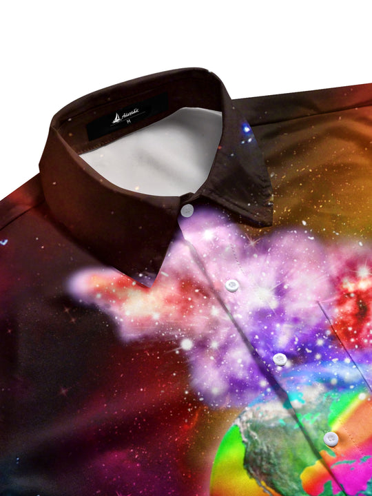 men's short sleeve shirt side view