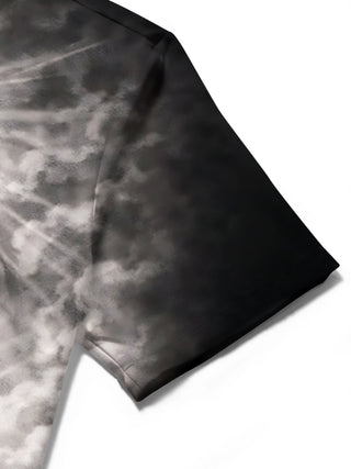 men's printed shirt close-up short sleeve