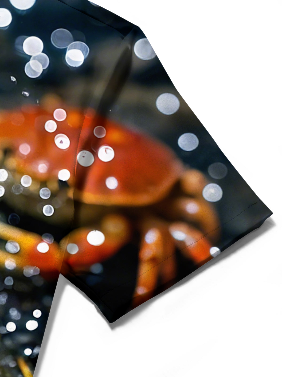 Crab Print Men's Pocket Short Sleeve Shirts