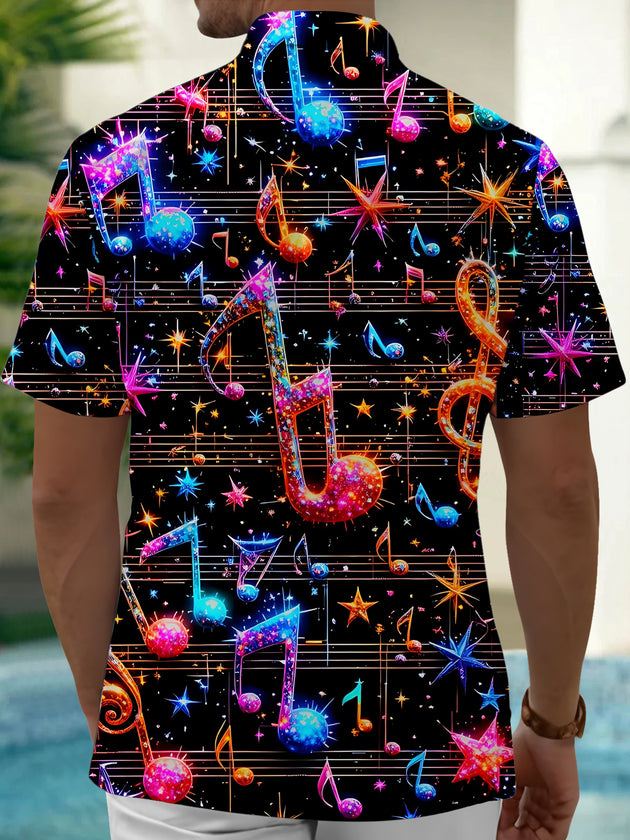 men's band shirt back view