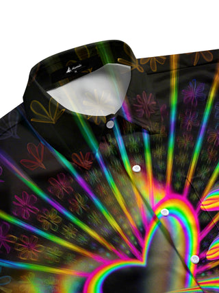 men's graphic art shirt side view