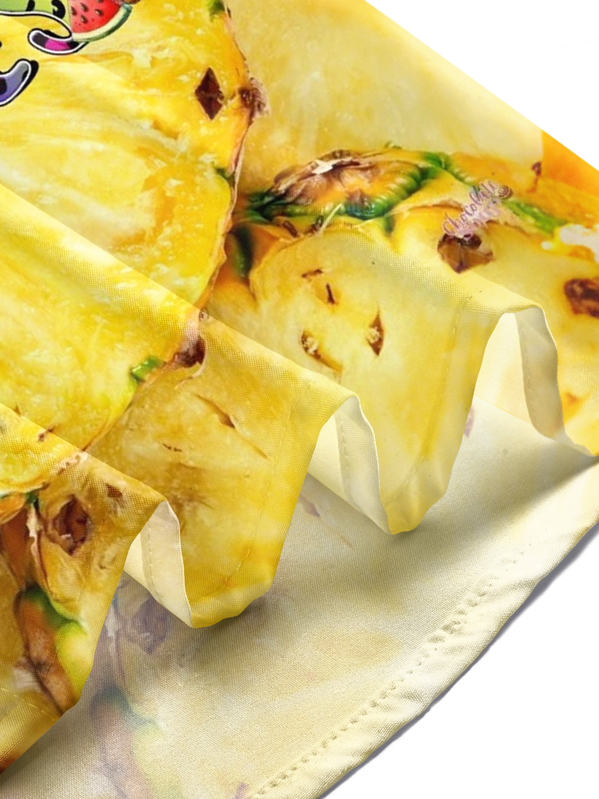 Hawaiian Pineapple Sunglasses Print Men's Pocket Short Sleeve Shirts