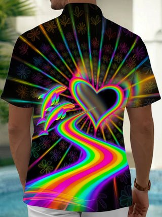men's artistic design shirt back view