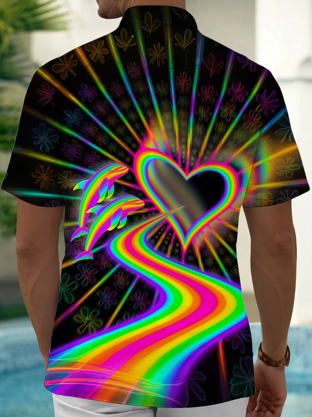 men's artistic design shirt back view