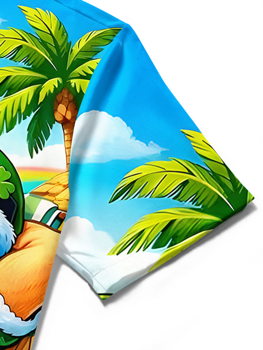men's Hawaiian shirt close-up short sleeve