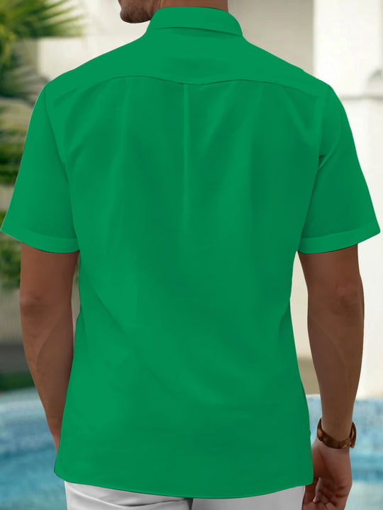 men's pocket shirt back view
