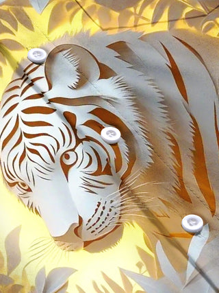 men's tiger print short sleeve flat lay shirt
