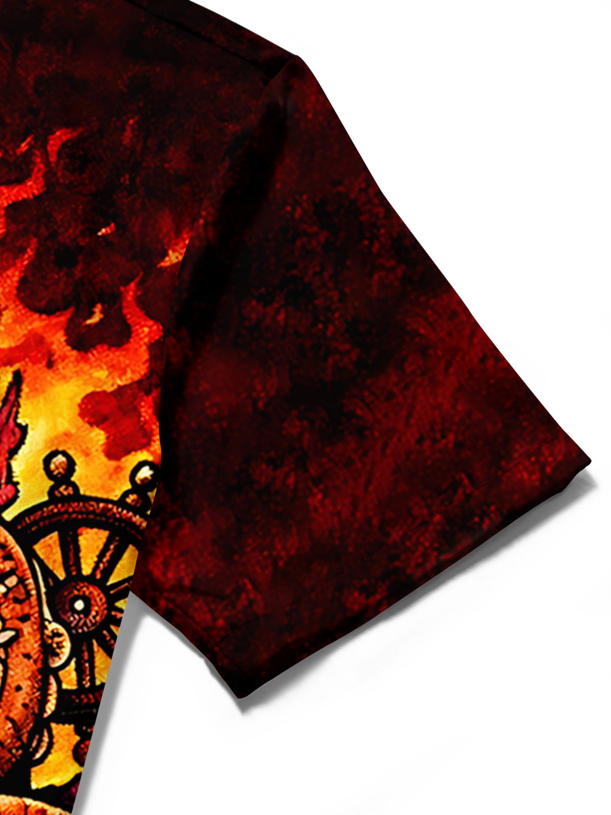 Steampunk Octopus Print Men's Pocket Short Sleeve Shirts