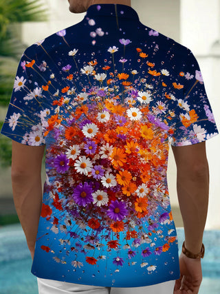 men's botanical shirt side view