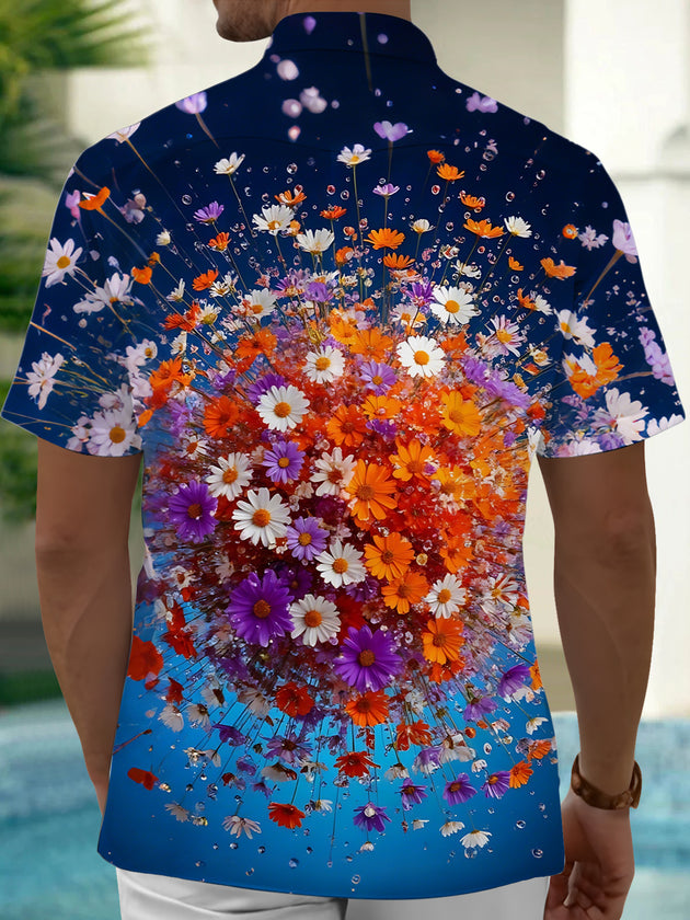 men's botanical shirt side view
