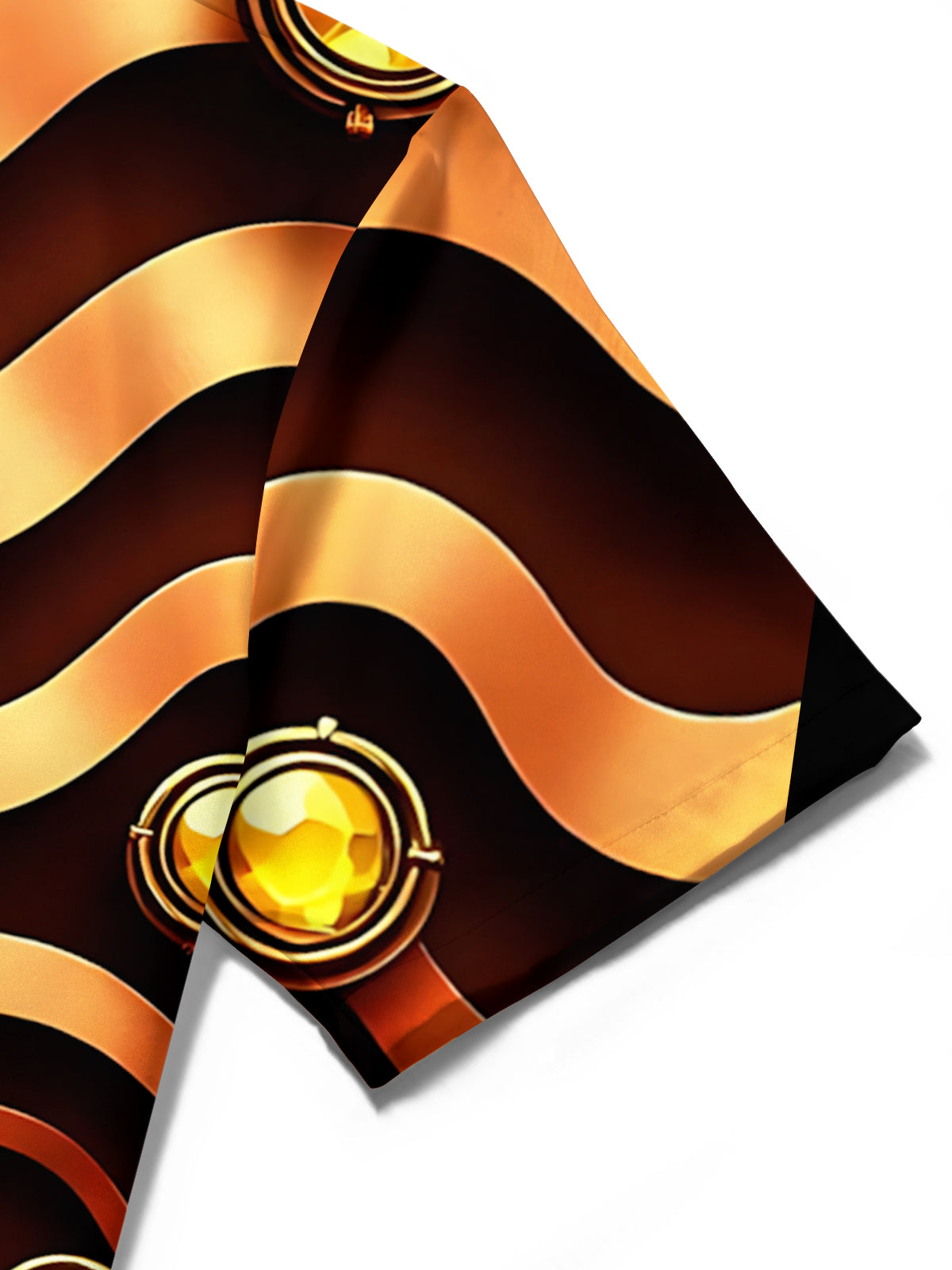 Peace Sign Gear Print Men's Pocket Short Sleeve Shirts