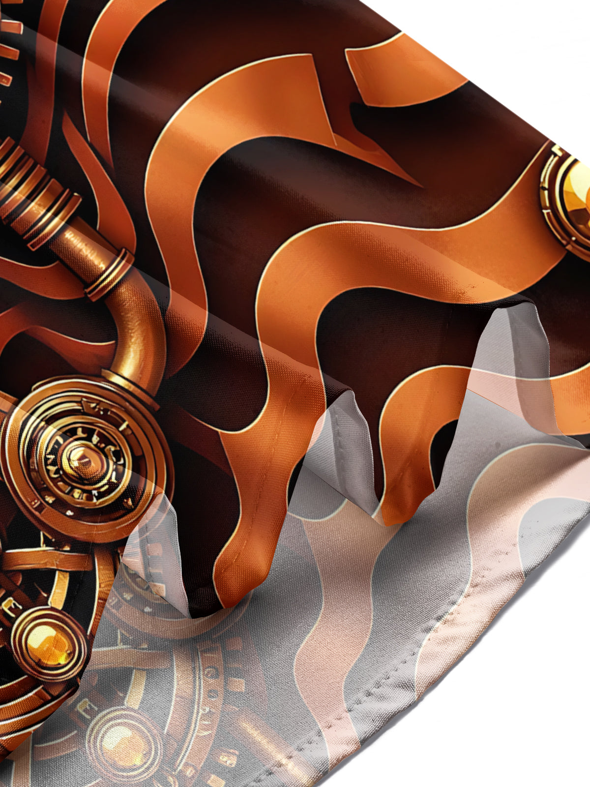 Peace Sign Gear Print Men's Pocket Short Sleeve Shirts