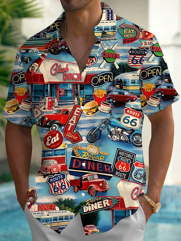 men's vintage style shirt front view