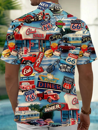 men's retro style shirt back view