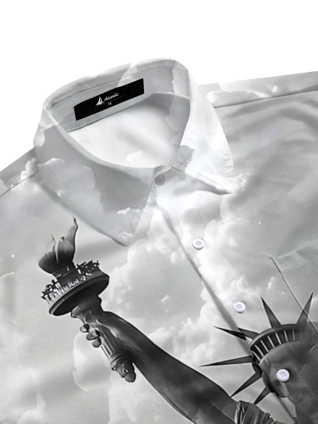 men's short sleeve shirt side view