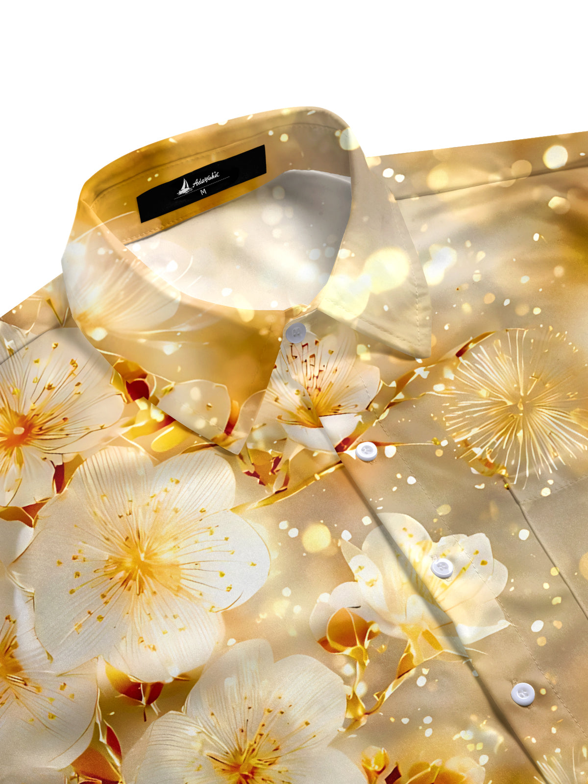 Floral Print Men's Pocket Short Sleeve Shirts