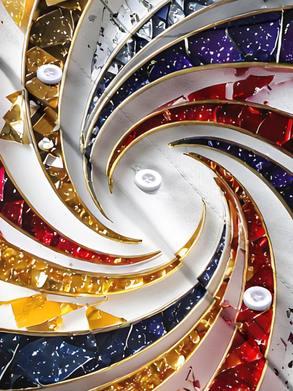 Abstract Print Men's Pocket Short Sleeve Shirts