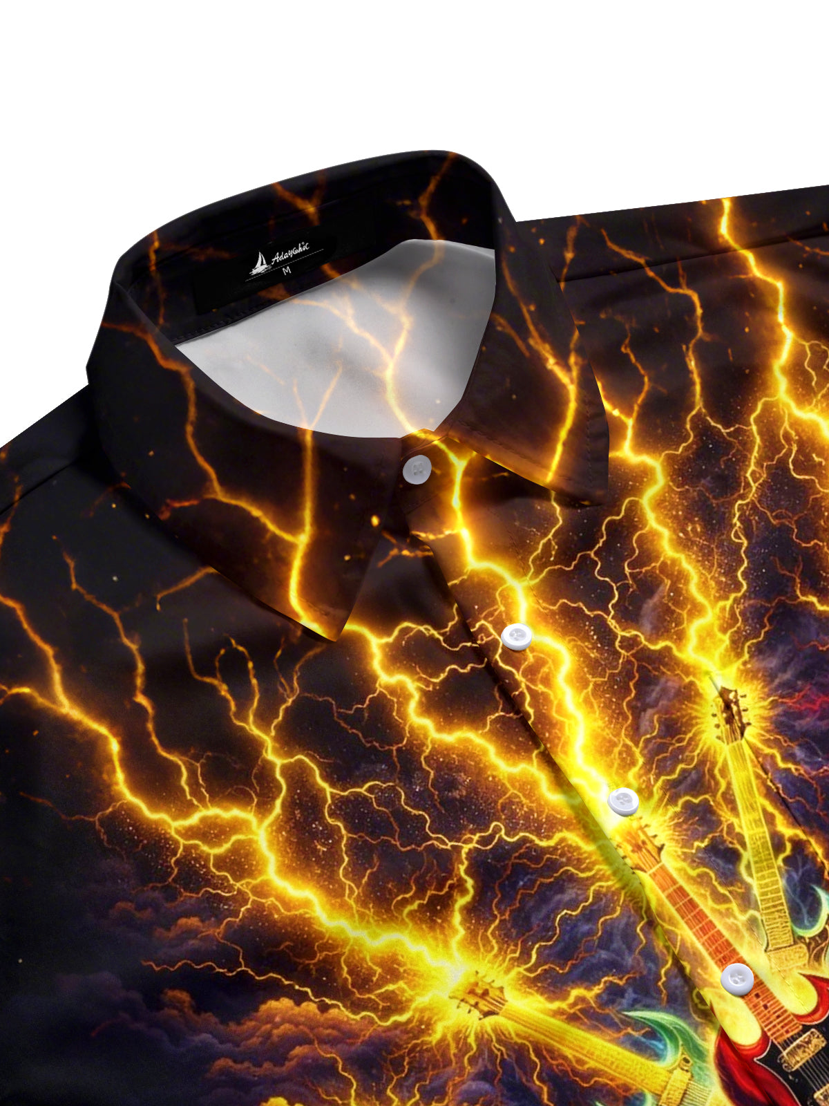 men's rock pattern shirt side view