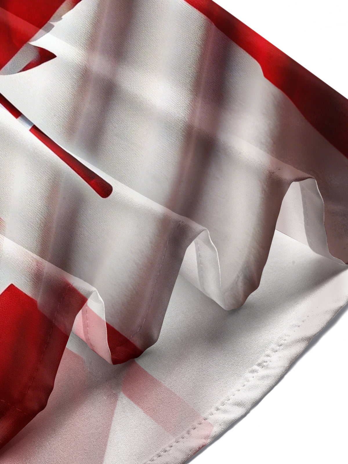 Men wearing American flag maple leaf print short sleeve shirt at Independence Day barbecue