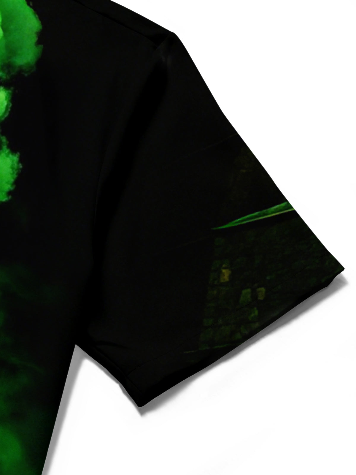 men's printed shirt close-up short sleeve