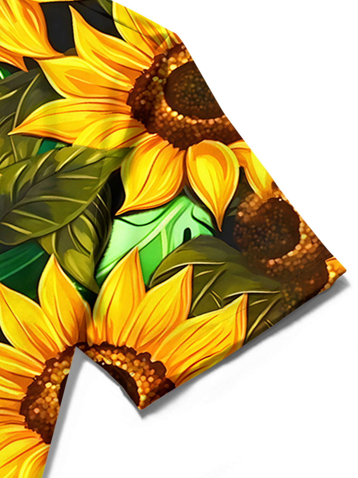 Hawaiian Sunflower Men's Pocket Short Sleeve Shirts
