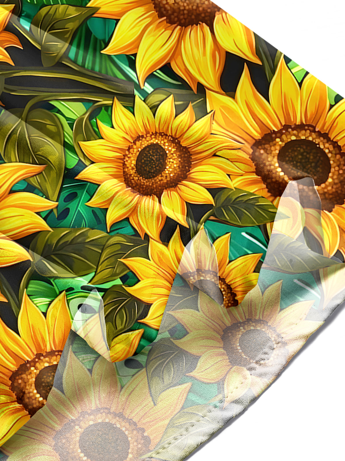 Hawaiian Sunflower Men's Pocket Short Sleeve Shirts