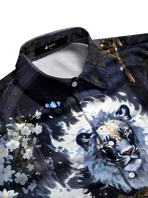 men's botanical shirt side view